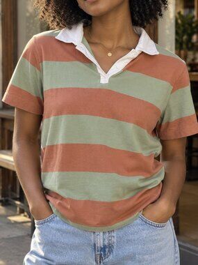 BDG Urban Outfitters Striped Rugby Polo Shirt Women’s XS